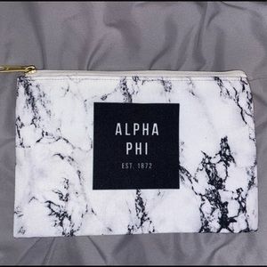 Alpha Phi makeup bag/pencil case